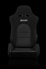 BRAUM Racing Black Jacquard / Black Alcantara Insert - Pair picture