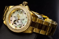 Invicta Character BETTY BOOP Lady Gold Tone MOP Watch w/ 3 Slot Original Red Box picture