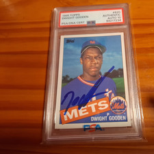 1985 Topps Dwight Gooden Signed Rookie Baseball Card PSA/DNA Certified Auto 10 picture