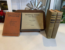 Vintage Engineering Drawing Lot 4 Books 1938-1947 + Drafting Plates Ephemera picture