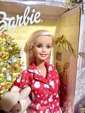 NRFB 2003 Christmas Morning Barbie W/Teddy Bear New International Buyers Welcome picture