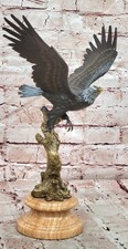 Signed Original Juno American Bald Eagle Wildlife Artwork Bronze Sculpture picture