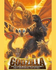 Vintage Kaiju Monster Poster, Giant Creature Dragon Wall Art, Retro Japanese Sty picture