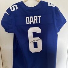 Jaxson Dart Signed New York Giants Nike Blue On Field Jersey Fanatics Authentic picture