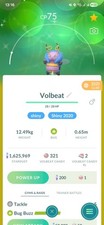 Shiny Volbeat ( Caught In 2020 ) Pokemon Tr@de Go picture