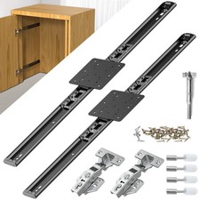 Pisman 24 Inch 2-Pack Pocket Door Slide for Cabinet Doors picture