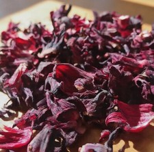 (4oz)Hibiscus Flower Organic Dried Cut Hibiscus Sabdariffa 100% Premium(1/4Ib) picture