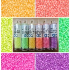 6 Colors Luminous Collection Miyuki Round Seed Beads Size 11/0 8.5GM ea 11-CMD25 picture