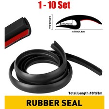 10ft Windshield Rubber Trim Molding Seal Universal Windscreen Window 1-10Set picture