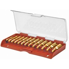 Tipton Solid Brass Jag Set 13pc Fits .17-.45 Cal Cleaning Rod Kit Hinged Storage picture