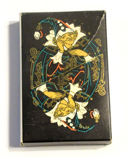 Vintage 1967 USSR Playing Cards Full Deck Jubilee 150 Years Black Palekh Boxed picture