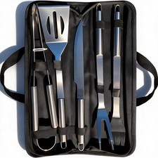 5PCS BBQ Grilling Tools Set, Stainless Steel Grilling with Free Portable Bag picture