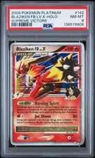 2009 POKEMON PLATINUM SUPREME VICTORS BLAZIKEN FB LV.X HOLO 142/147 PSA 8 NM-MT picture
