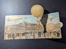1909 Germany Zeppelin Mechanical Pop Up Postcard Cover Stamp Exhibition picture