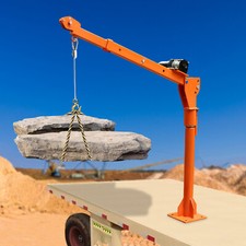 1100LB Truck-Mounted Crane Hoist w/ 12V Electric Winch Pickup Truck Jib Cranes picture