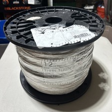 Alan Wire 12 AWG 19 Strand THHN-THWN-2 White 2500ft 600 Volts USA Made NEW  picture