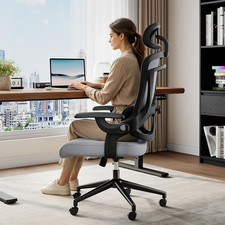 DUMOS Executive Home Office Chair, Ergonomic Computer Desk Chair, Mesh picture