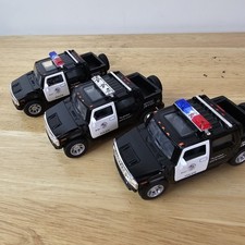 Kintoy Die-Cast Lot 3 Police Cars Trucks Black White 