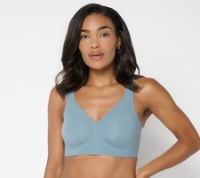 Evelyn & Bobbie Women's Bra Sz M Seamless Grey Dusk- Textured Leopard A677303 picture