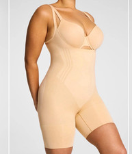 Spanx Beige Firm Control One Piece Shapewear Bodysuit, Adjustable Straps M picture