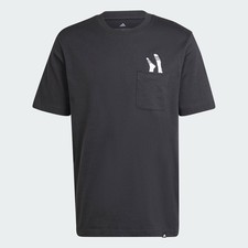 adidas men Lounge Slides Graphic Pocket Tee picture