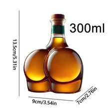 Peach Whiskey Bottle Funny Whiskey Unique Glass Set Whiskey picture