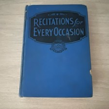 Shrewsbury Publishing Co. Recitations for Every Occasion HC 1926 Vintage Poetry picture