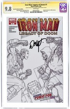 Iron Man Legacy of Doom 1B Lim NYCC Variant CGC 9.8 SS Layton 2008 0960920001 picture