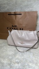 NWT Coach Faye Shoulder/Crossbody Bag In Leather Gold/Chalk CV529 picture