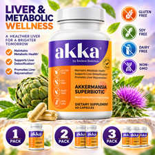5 PACK AKKA Akkermansia Probiotic, Liver Health, Digestion & Metabolism, 60 Caps picture