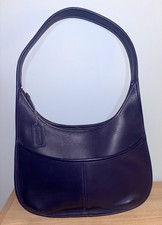 Vintage Coach Ergo Bag 1998 Ink Leather Made in USA 9033 Shoulder Bag picture