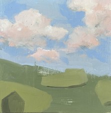 Contemporary Abstract Landscape OOAK Original Art Signed Oil Painting picture