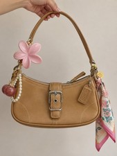 Coach Soho 7542 Tan Leather Y2K Buckle Hobo Shoulder Bag picture