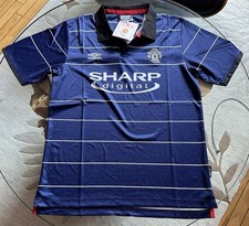 Umbro Manchester United Sharp Digital Soccer Jersey Blue/Black/White Size L picture