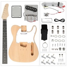 Unfinished DIY TL Style Electric Guitar Kit Full Set School Band for Student picture