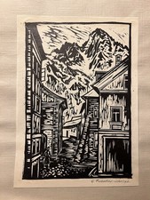 Lienz Austria in Pictures - 4 woodcut prints by Gertrude Purtscher-Kallab picture