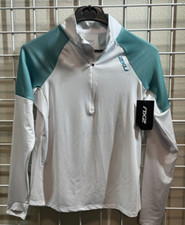 New Women's 2XU Light Speed 1/2 Zip   WR6674a Wht  Size SM picture