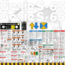 Fits Genie S-65 Decal Kit Boom Lift Stickers -  - 3M Vinyl picture