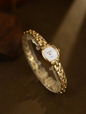 Dainty Gold Vintage Style Watch Women Elegant Lightweight Bracelet Watch Gift picture