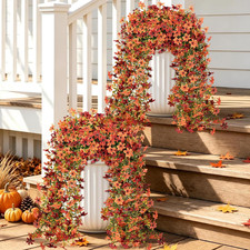 4 Pcs Artificial Hanging Flowers for Outdoors, UV Resistant Fake Fall Mums | 688 picture