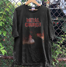 Vtg Metal Church Overkill Heavy Metal Rock Band T-Shirt S-5XL picture