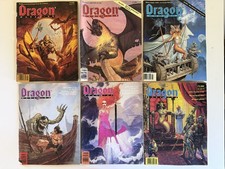 Six vintage issues of Dragon Magazine - TSR AD&D 1988-1989 picture