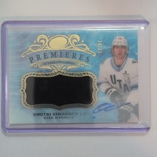  2025-26 Upper Deck Ice Premieres Autographed Jersey Dmitri Simashev /35 picture