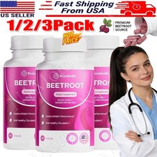 5-Pack of Rosabella (1300mg) Organic Beetroot Capsules for Blood Flow & Heart He picture