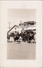 Wenger's Cafe Good Coffee Cowboy Horseback RPPC Real Photo Postcard picture