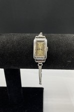 Vintage Elgin Art Deco Rectangular Base Metal Mechanical Women's Watch 5