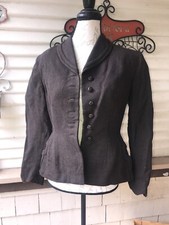 EXQUISITE 1940s/50s VINTAGE VIRGIN WOOL PEPLUM JACKET XS/S picture