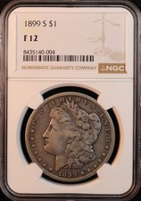1899-S Morgan Silver Dollar - NGC F12 - Better Date Attractive Choice Original picture