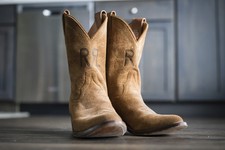 RRL Double RL Plainview Boot in Roughout Leather - BEAUTIFUL + RARE - Size 8.5D picture