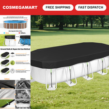 7x10 ft Oval Winter Pool Cover for Above Ground Pools - Heavy Duty 420D Material picture